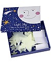 Rex London Night sky, Set di 30 Stelle che si Illuminano al Buio, Dimensioni Assortite Adesivi da Parete