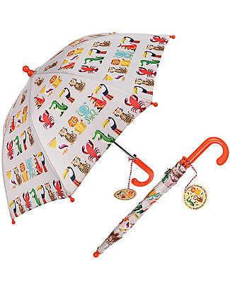 Rex London Ombrello per Bambini, Creature Colorate Ombrelli e Calosce