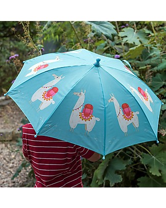 Rex London Ombrello per Bambini, Dolly Lama - Sicuro e Resistente! Ombrelli e Calosce