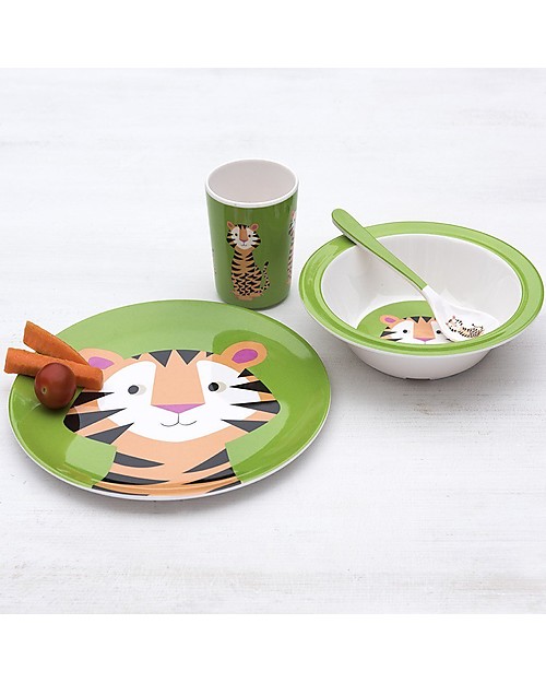 Rex London Piatto Bimbi, Tigre - Senza BPA, PVC, ftalati e piombo! Piatti e Scodelle