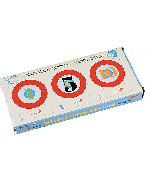 Rex London Pistola in Legno con Elastici - Completa di bersagli! Giochi da Esterno_