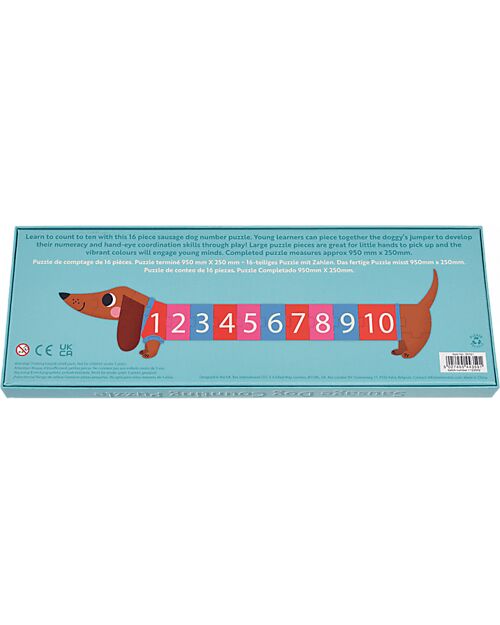 Rex London Puzzle da Pavimento - Bassotto - 16 Pezzi - in Legno Puzzle