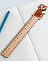 Rex London Righello in Legno 15 cm, Tiger - Ottima idea regalo per la scuola! Disegnare e Colorare