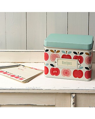 Rex London Scatola in Latta Porta Ricette, Mela Vintage Accessori cucina