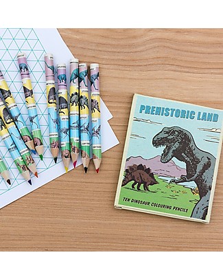 Rex London Set 10 Matite da Colorare, Dinosauri Colorare