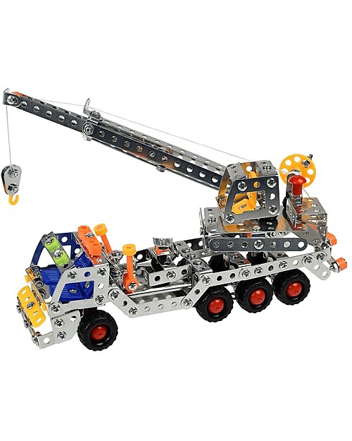 Rex London Set da Costruzione 4in1 - Camion con Gru + Elicottero + Furgone + Escavatore Giochi STEM