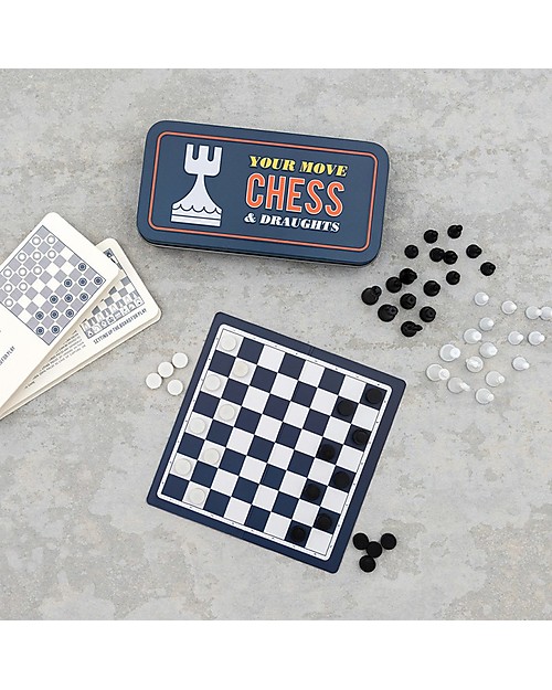 Rex London Set Dama e Scacchi da Viaggio - Pedine magnetiche! Giochi da Tavolo