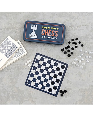Rex London Set Dama e Scacchi da Viaggio - Pedine magnetiche! Giochi da Viaggio