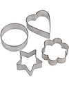 Rex London Set di 4 Stampini per Biscotti, Forme Assortite Accessori Cucina