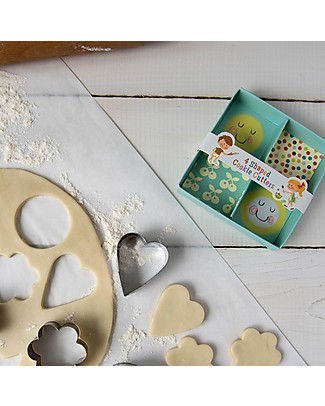 Rex London Set di 4 Stampini per Biscotti, Forme Assortite Decorazioni per Torte