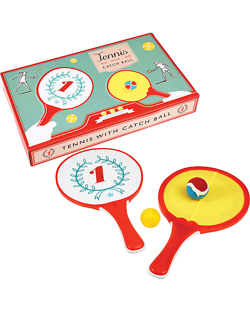Rex London Set Gioco 2 in 1 Tennis e Catch Ball - Ispirazione retrò per un dinamico divertimento! Giochi da Esterno_