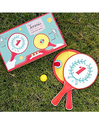 Rex London Set Gioco 2 in 1 Tennis e Catch Ball - Ispirazione retrò per un dinamico divertimento! Giochi Di Una Volta