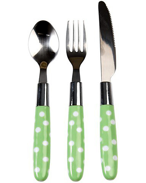 Rex London Set Posate Bimbi Colourful Creatures - Forchetta, cucchiaio e coltello Posate