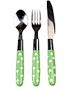 Rex London Set Posate Bimbi Colourful Creatures - Forchetta, cucchiaio e coltello Posate
