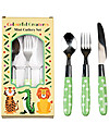 Rex London Set Posate Bimbi Colourful Creatures - Forchetta, cucchiaio e coltello Posate
