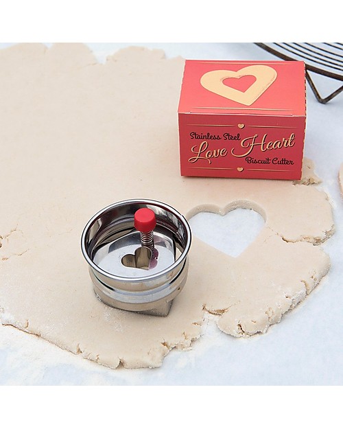 Rex London Stampino per Biscotti con Molla, Cuore Accessori Cucina