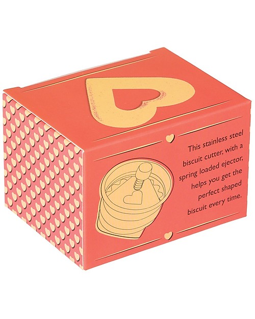 Rex London Stampino per Biscotti con Molla, Cuore Accessori Cucina