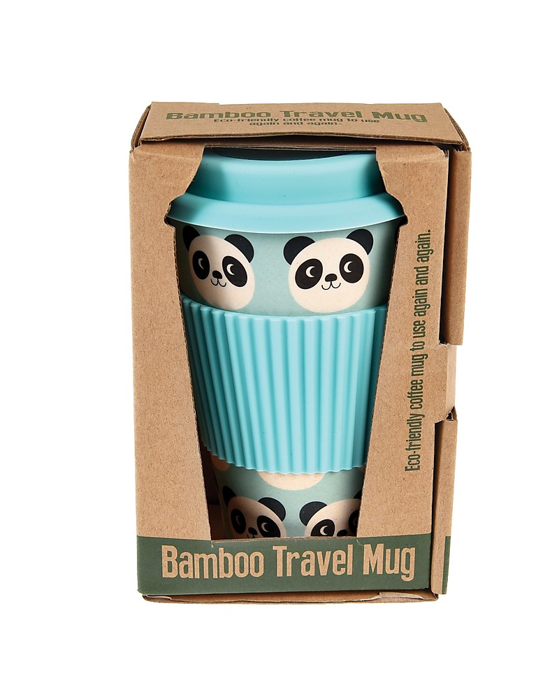 Rex London Tazza da Viaggio in Bambù 400 ml, Miko il Panda
