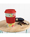 Rex London Tazza da Viaggio in Bambù 400 ml, Mappamondo - Originale ed Eco-Friendly Tazze