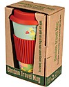 Rex London Tazza da Viaggio in Bambù 400 ml, Mappamondo - Originale ed Eco-Friendly Tazze