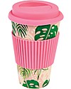 Rex London Tazza da Viaggio in Bambù 400 ml, Tropical palm - Originale ed Eco-friendly Tazze