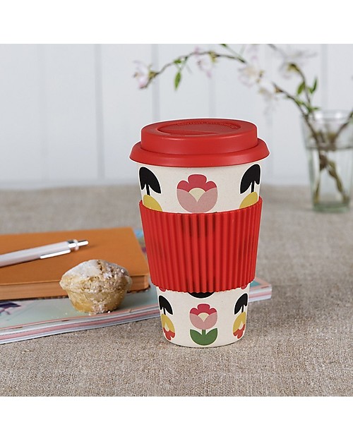 Rex London Tazza da Viaggio in Bambù, Tulipani in Fiore Tazze