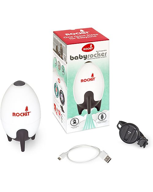 Rockit Dondola Passeggino Automatico Portatile - Versione Ricaricabile - Per Passeggini e Carrozzine Accessori Vari