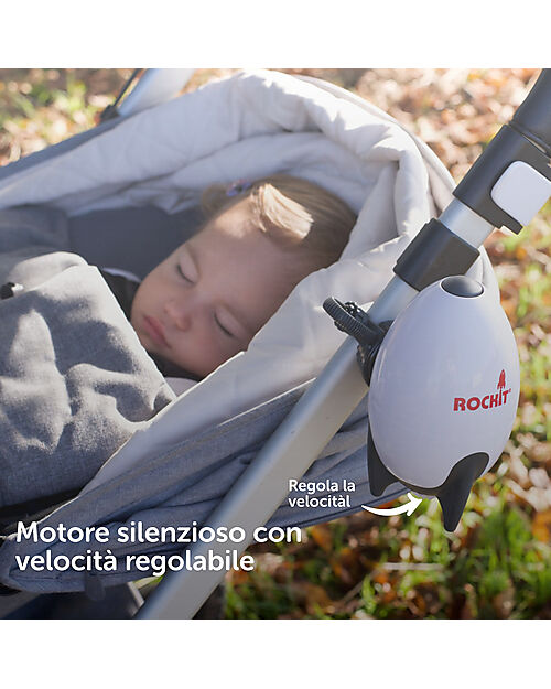 Rockit Dondola Passeggino Automatico Portatile - Versione Ricaricabile - Per Passeggini e Carrozzine Accessori Vari