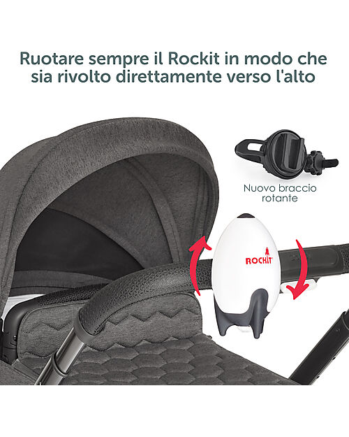Rockit Dondola Passeggino Automatico Portatile - Versione Ricaricabile - Per Passeggini e Carrozzine Accessori Vari