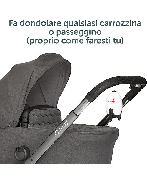 Rockit Dondola Passeggino Automatico Portatile - Versione Ricaricabile - Per Passeggini e Carrozzine Accessori Vari