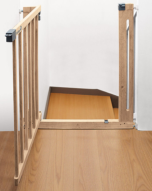 Safety 1st Cancelletto a Pressione 73-80 cm in Legno Easy Close - Estensibile con kit fino a 112 cm! Cancelletti di Sicurezza