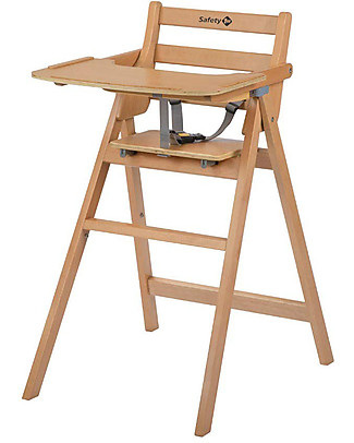 Safety 1st Nordik, Seggiolone Pappa in Legno con Vassoio, Naturale - Da 6 mesi a 3 anni Seggioloni