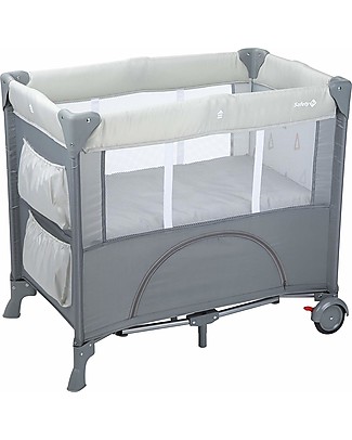 Safety 1st OUTLET - Lettino da Viaggio Mini Dreams, Grigio - Con Vano Portaoggetti! - Pezzo di Showroom Lettini da Viaggio