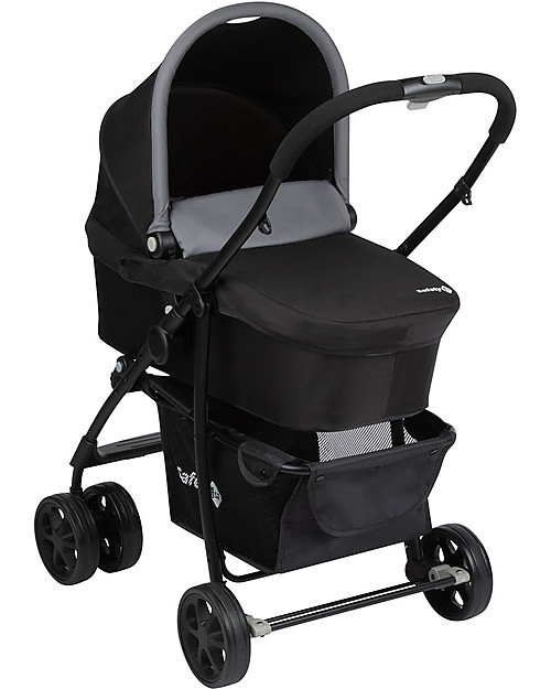 Safety 1st Passeggino Trio Roadeo con Navicella e Seggiolino Auto - Nero e Grigio - Dalla Nascita! Passeggini Trio e Duo