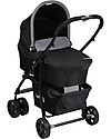 Safety 1st Passeggino Trio Roadeo con Navicella e Seggiolino Auto - Nero e Grigio - Dalla Nascita! Passeggini Trio e Duo