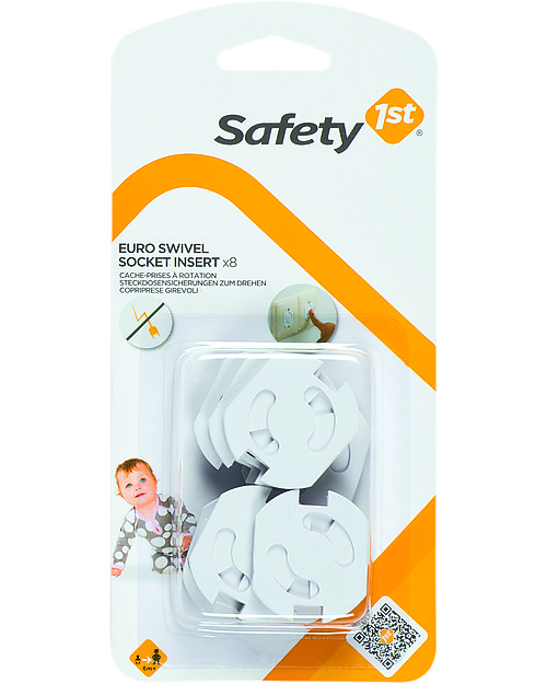 Safety 1st Set 8 Copriprese Girevoli, Bianco Accessori Sicurezza