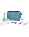 Safety 1st Set Cura e Igiene per Bimbi - 5 Accessori in Trousse da Viaggio Reversibile Kit Toilette Neonato