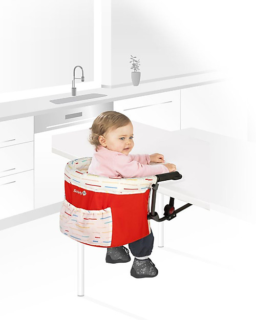 Safety 1st Smart Lunch, Seggiolone Portatile da Tavolo - Rosso Seggiolini da Viaggio
