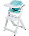 Safety 1st Timba, Seggiolone Evolutivo con Cuscino - Bianco Happy Wood - Da 6 mesi a 10 anni! Seggioloni Pappa