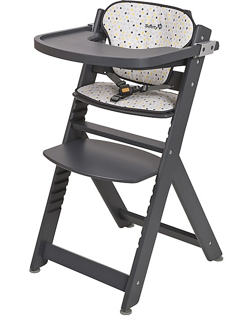 Safety 1st Timba, Seggiolone Evolutivo con Cuscino - Grigio - Da 6 mesi a 10 anni! Seggioloni Pappa