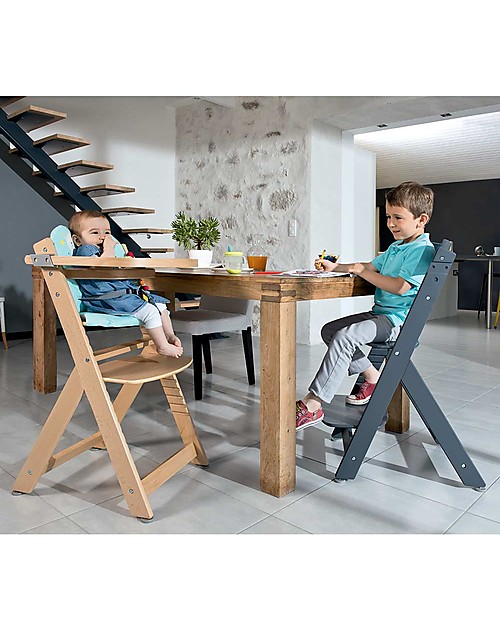 Safety 1st Timba, Seggiolone Evolutivo con Cuscino - Legno Naturale - Da 6 mesi a 10 anni! Seggioloni Pappa