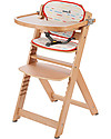 Safety 1st Timba, Seggiolone Evolutivo con Cuscino - Legno Naturale - Da 6 mesi a 10 anni! Seggioloni Pappa