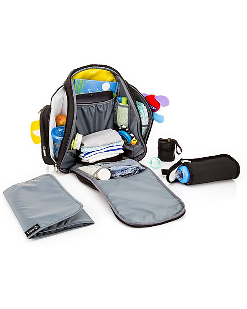 Safety 1st Zaino Cambio con Fasciatoio Ripiegabile e Accessori - Nero Zaini Fasciatoio