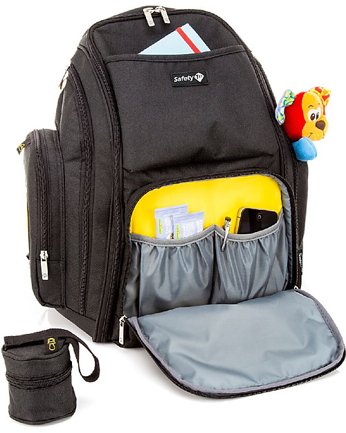 Safety 1st Zaino Cambio con Fasciatoio Ripiegabile e Accessori - Nero Zaini Fasciatoio