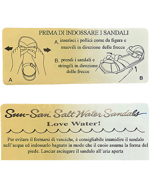 Salt-Water Sandals Sandali Original - Mostarda - Pelle Impermeabile Sandali