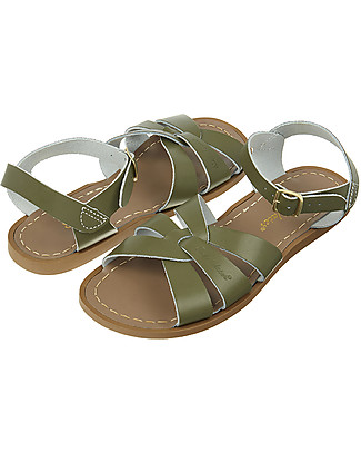 Salt-Water Sandals Sandali Original - Oliva - Pelle Impermeabile Scarpe_