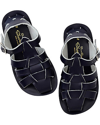 Salt-Water Sandals Sandali Shark con Protezione Extra - Navy - Pelle Impermeabile Scarpe_