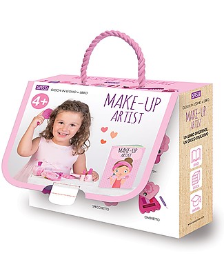 Sassi Junior Giochi in Legno + Libro, Make Up Artist - Include Set per il Trucco Giochi Per Inventare Storie