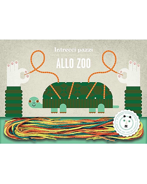 Sassi Junior Intrecci Pazzi: Allo Zoo, con Fili Colorati - da 3 Anni in su Libri