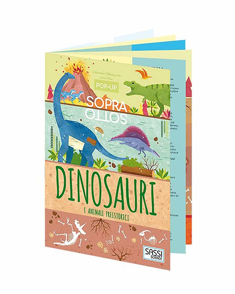 Sassi Junior Libri Pop-Up Sopra e Sotto - Dai 6 anni - Dinosauri e Animali  Preistorici unisex (bambini)